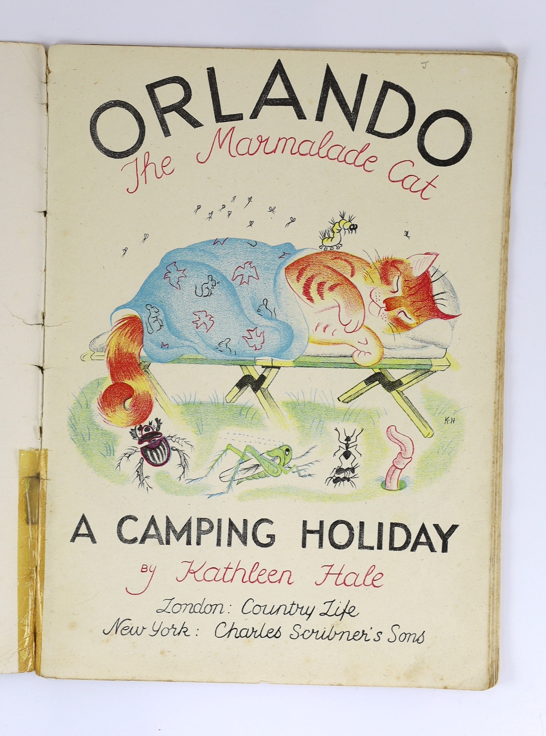 Hale, Kathleen - Orlando ... Buys a Farm. First edition, Country Life & NY., Transatlantic Arts, 1942; (Same Author) - Orlando ... A Camping Holiday. Country Life & NY., Charles Scribner's Sons